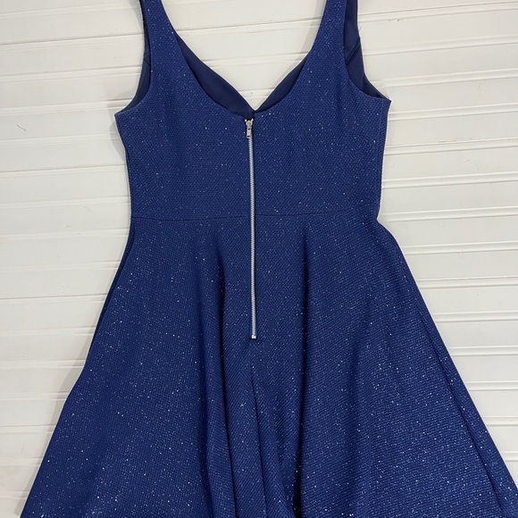 Jump Apparel Juniors navy blue sparkle homecoming dress - Picture 3 of 8